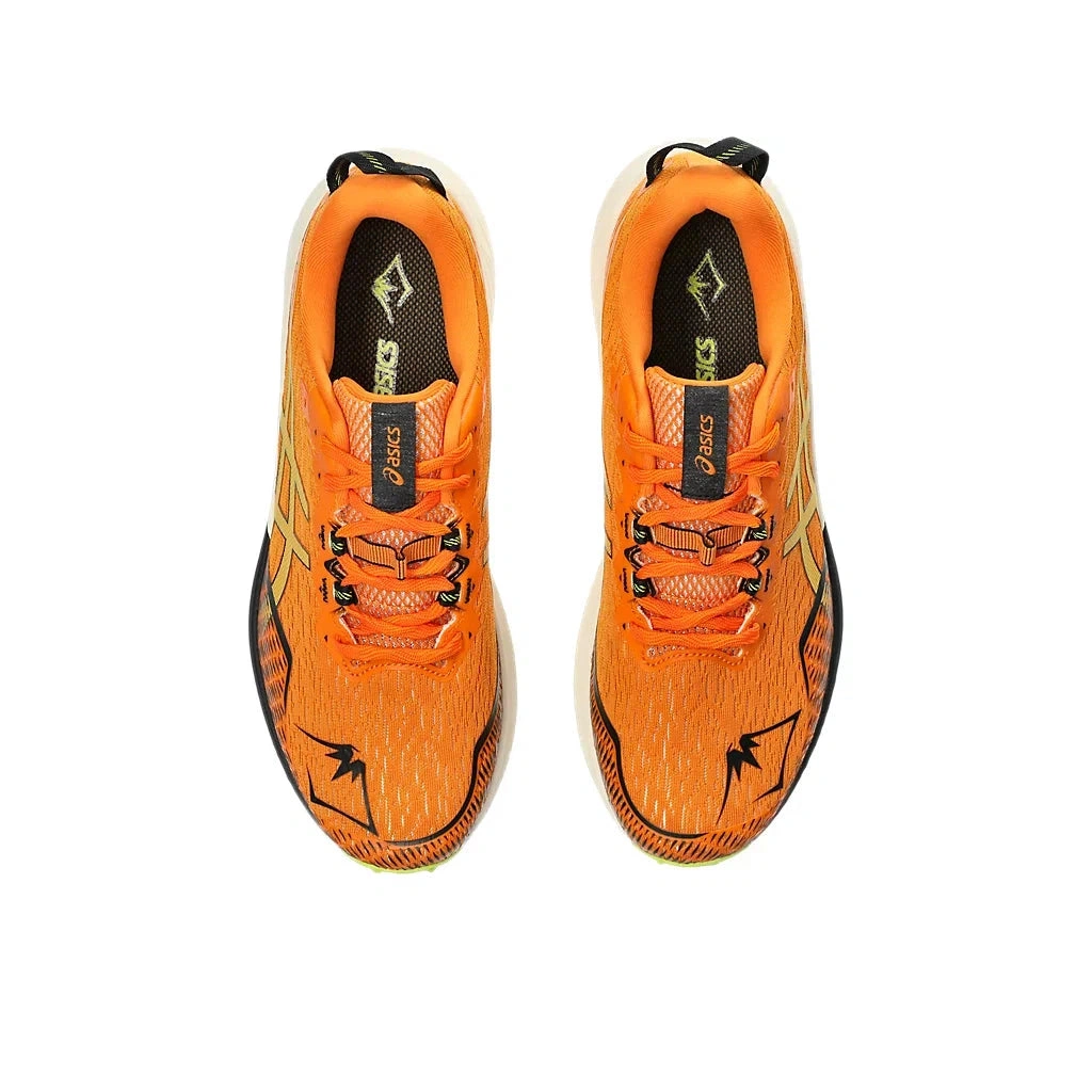 Asics Fuji Lite 4 - Kirkka Orange / Neon Lime - Viihtyisä juoksuaika!